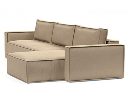 Innovation Living Newilla Sofa Bed With Lounger with Standard Arms - 587 Phobos Mocha