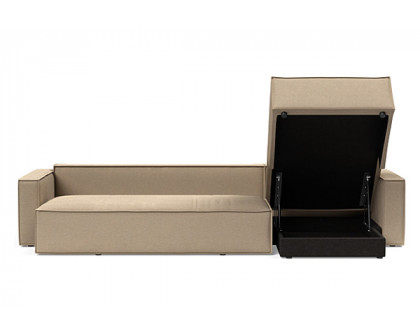 Innovation Living Newilla Sofa Bed With Lounger with Standard Arms - 587 Phobos Mocha