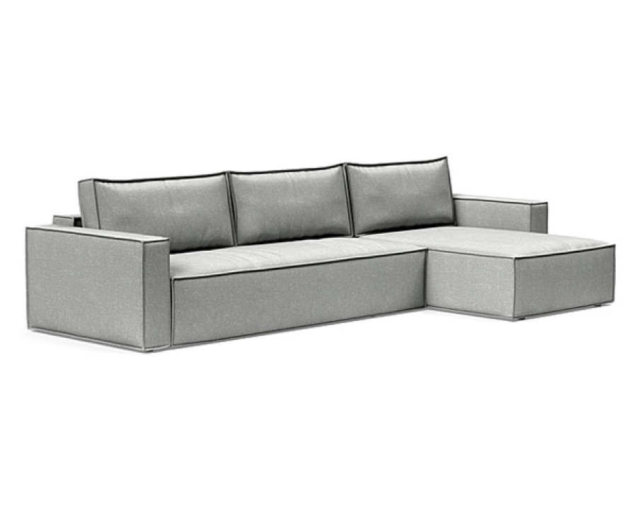 Innovation Living Newilla Sofa Bed With Lounger with Standard Arms - 590 Micro Check Grey