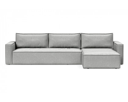 Innovation Living Newilla Sofa Bed With Lounger with Standard Arms - 590 Micro Check Grey