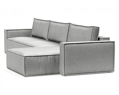 Innovation Living Newilla Sofa Bed With Lounger with Standard Arms - 590 Micro Check Grey