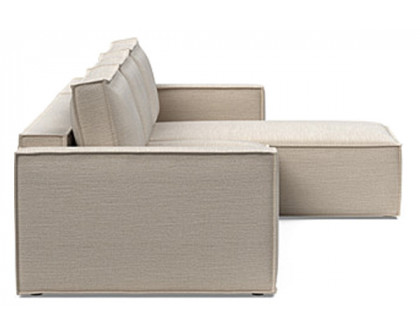 Innovation Living Newilla Sofa Bed With Lounger with Standard Arms - 612 Blida Sand Grey