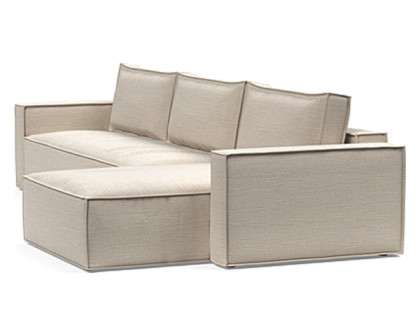 Innovation Living Newilla Sofa Bed With Lounger with Standard Arms - 612 Blida Sand Grey