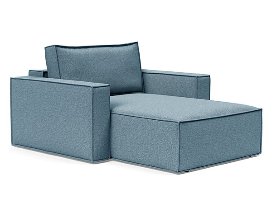 Innovation Living Newilla Lounger Chair with Standard Arms - 525 Mixed Dance Light Blue