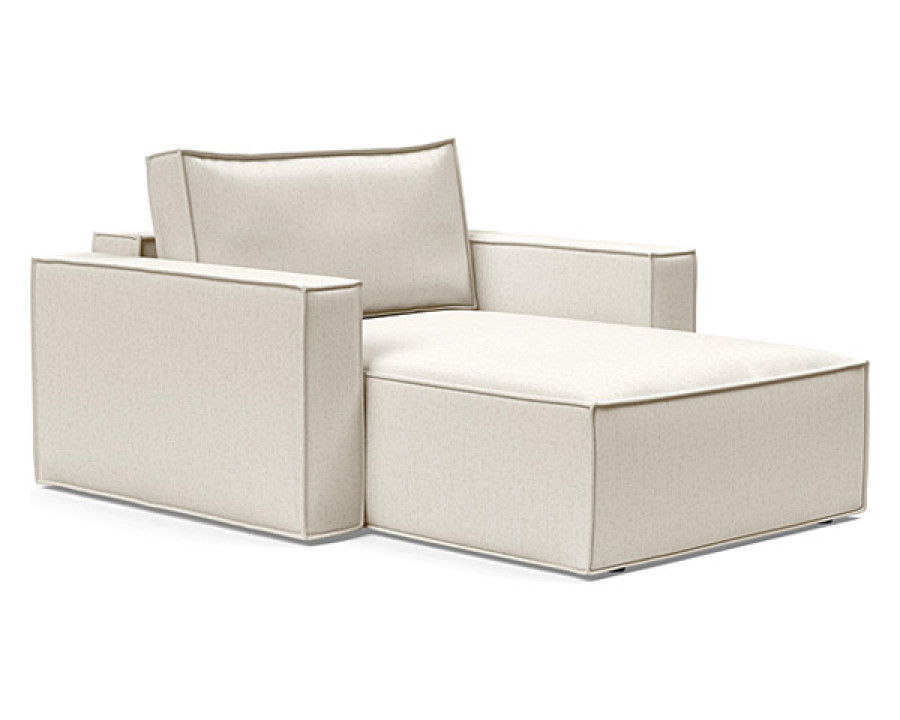 Innovation Living Newilla Lounger Chair with Standard Arms - 531 Bouclé Off White