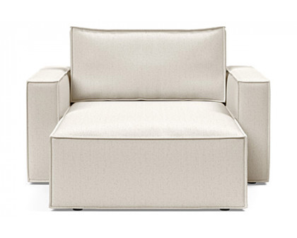 Innovation Living Newilla Lounger Chair with Standard Arms - 531 Bouclé Off White