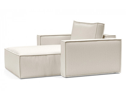 Innovation Living Newilla Lounger Chair with Standard Arms - 531 Bouclé Off White