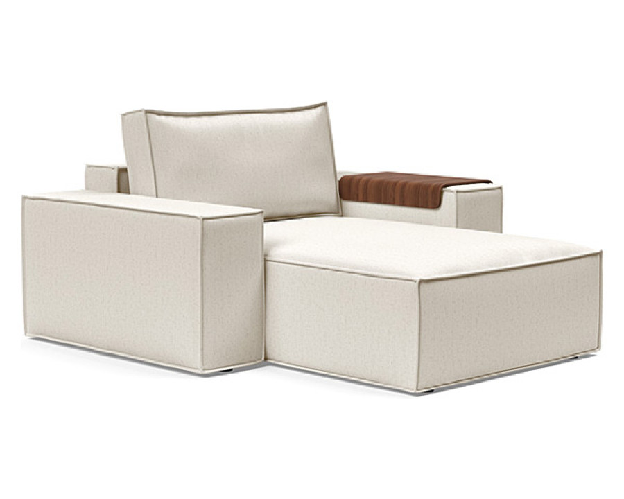 Innovation Living Newilla Lounger Chair with Wide Arms - 531 Bouclé Off White