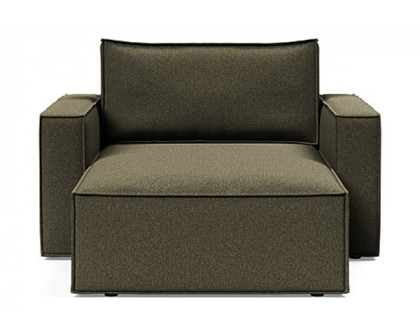 Innovation Living Newilla Lounger Chair with Standard Arms - 535 Bouclé Forest Green