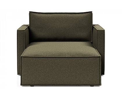 Innovation Living Newilla Lounger Chair with Slim Arms - 535 Bouclé Forest Green