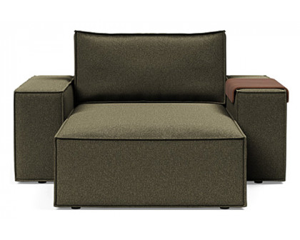 Innovation Living Newilla Lounger Chair with Wide Arms - 535 Bouclé Forest Green