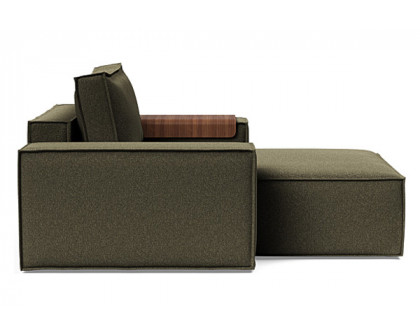 Innovation Living Newilla Lounger Chair with Wide Arms - 535 Bouclé Forest Green