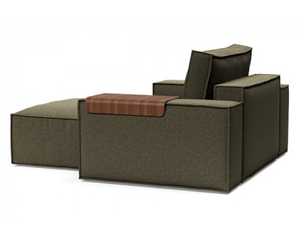 Innovation Living Newilla Lounger Chair with Wide Arms - 535 Bouclé Forest Green