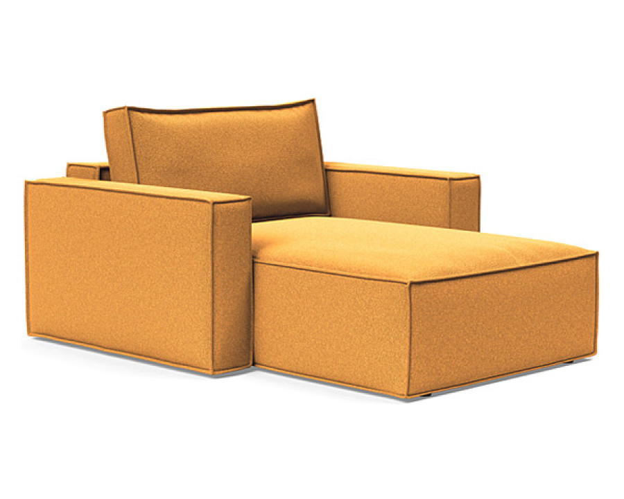 Innovation Living Newilla Lounger Chair with Standard Arms - 536 Bouclé Ochre