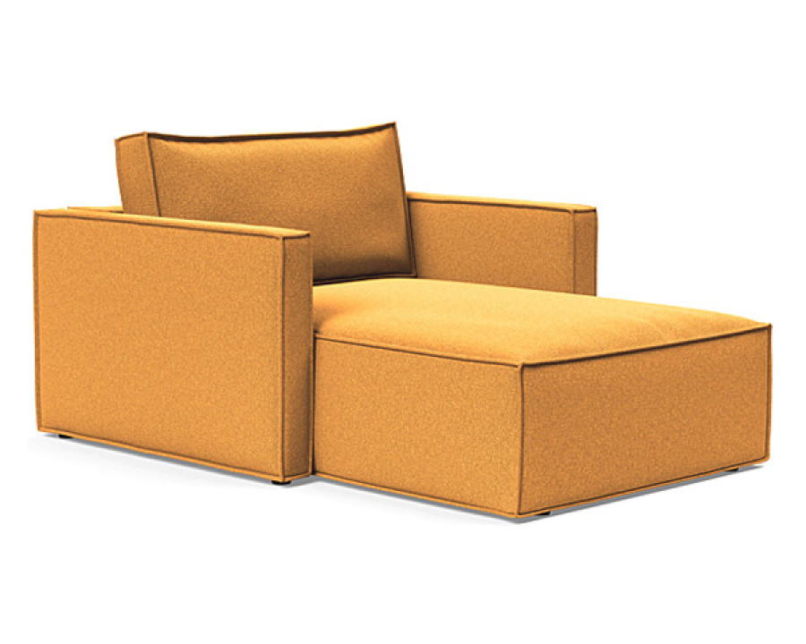 Innovation Living Newilla Lounger Chair with Slim Arms - 536 Bouclé Ochre