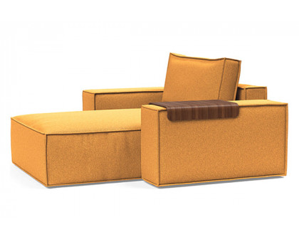 Innovation Living Newilla Lounger Chair with Wide Arms - 536 Bouclé Ochre