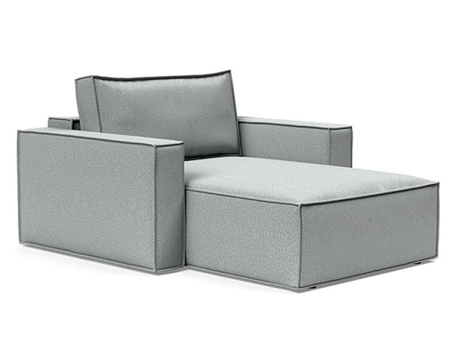 Innovation Living Newilla Lounger Chair with Standard Arms - 538 Melange Light Grey