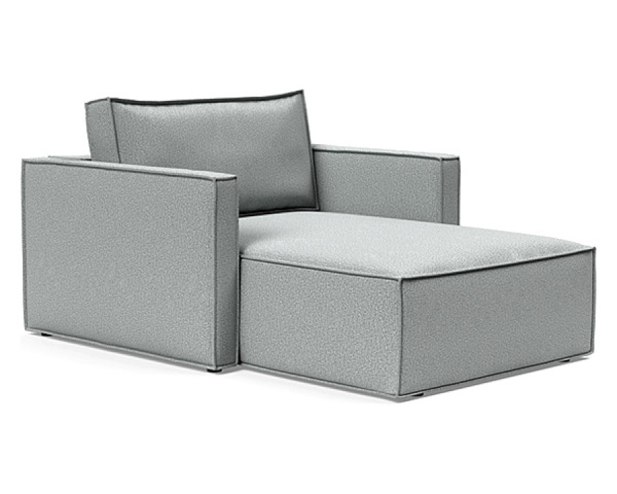 Innovation Living Newilla Lounger Chair with Slim Arms - 538 Melange Light Grey