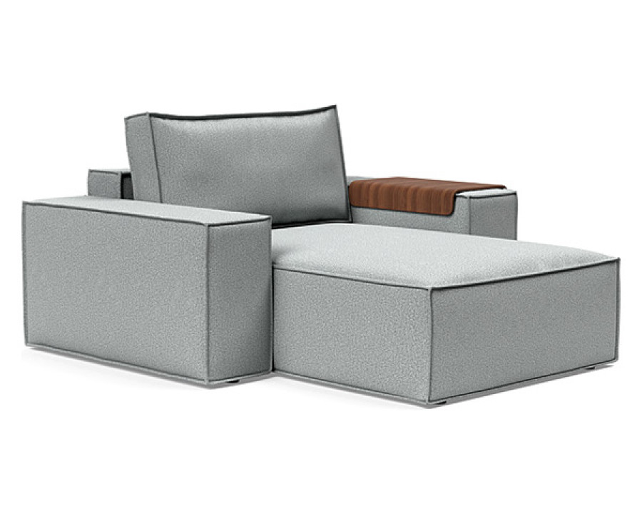 Innovation Living Newilla Lounger Chair with Wide Arms - 538 Melange Light Grey