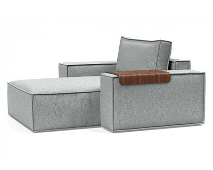 Innovation Living Newilla Lounger Chair with Wide Arms - 538 Melange Light Grey