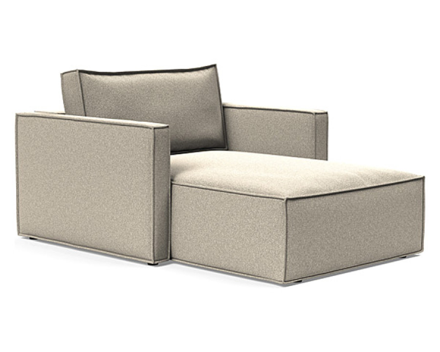 Innovation Living Newilla Lounger Chair with Slim Arms - 539 Bouclé Beige