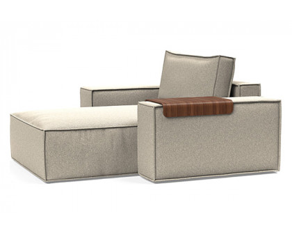 Innovation Living Newilla Lounger Chair with Wide Arms - 539 Bouclé Beige