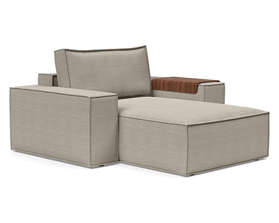 Innovation Living Newilla Lounger Chair with Wide Arms - 579 Kenya Gravel