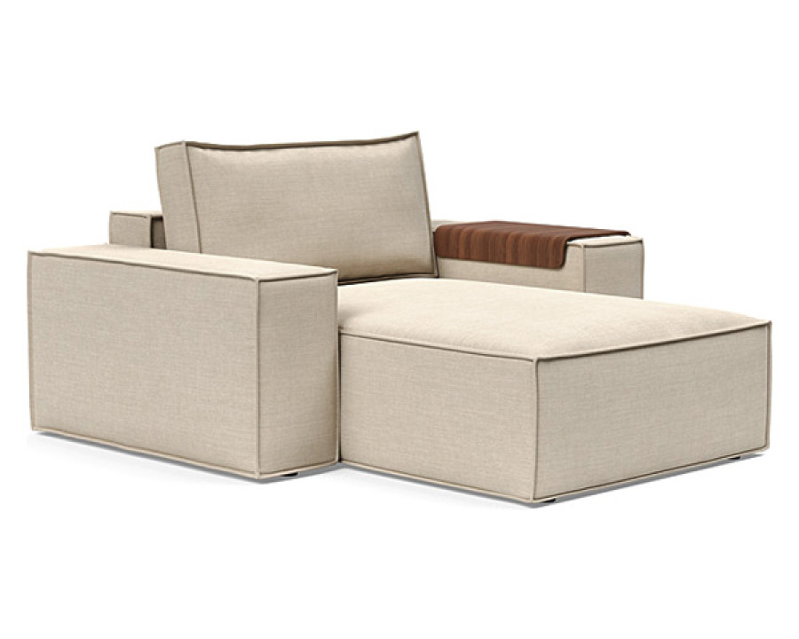 Innovation Living Newilla Lounger Chair with Wide Arms - 586 Phobos Latte