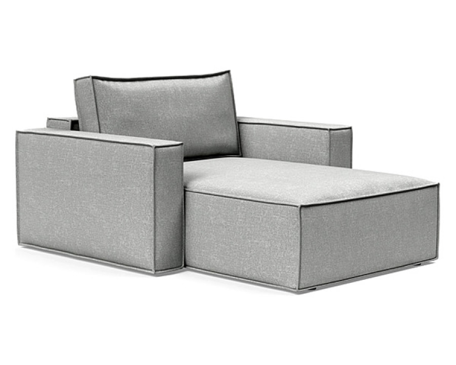 Innovation Living Newilla Lounger Chair with Standard Arms - 590 Micro Check Grey