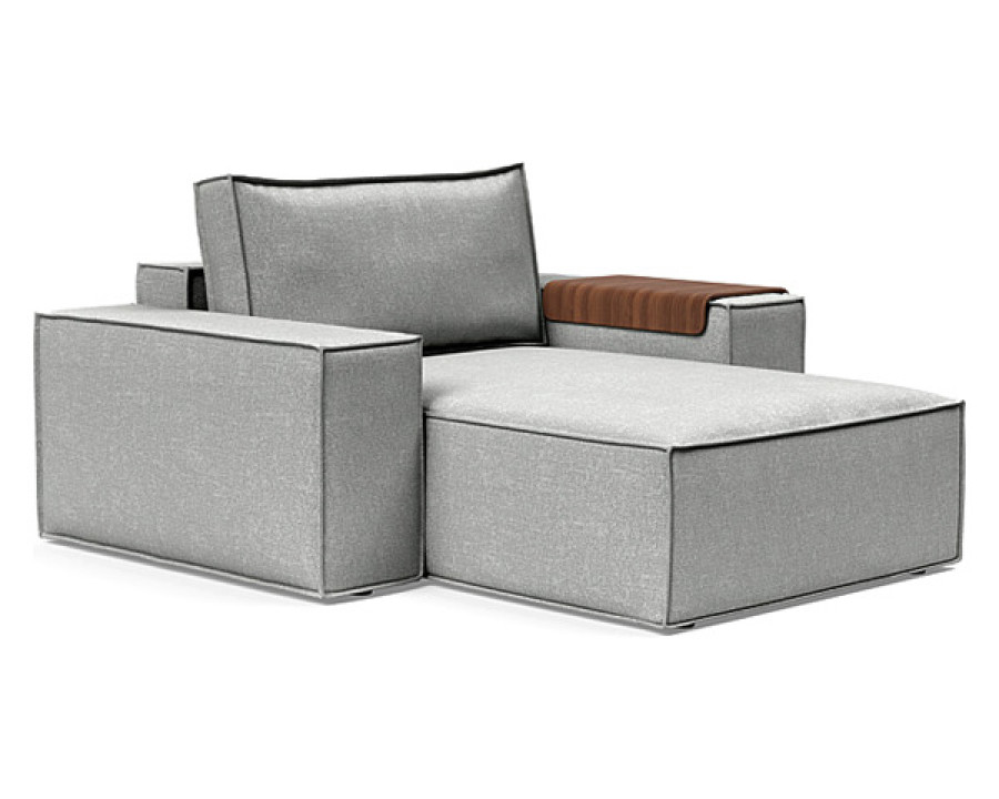 Innovation Living Newilla Lounger Chair with Wide Arms - 590 Micro Check Grey