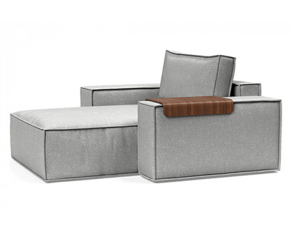 Innovation Living Newilla Lounger Chair with Wide Arms - 590 Micro Check Grey