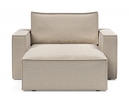 Innovation Living Newilla Lounger Chair with Standard Arms - 612 Blida Sand Grey