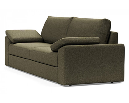 Innovation Living Vilander Sofa Bed With Cushion Arms - 535 Bouclé Forest Green