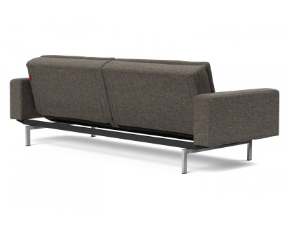 Innovation Living Dublexo Stainless Steel Sofa Bed with Arms - 216 Flashtex Dark Gray