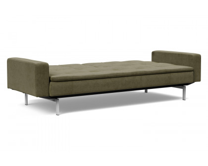 Innovation Living Dublexo Stainless Steel Sofa Bed with Arms - 316 Cordufine Pine Green