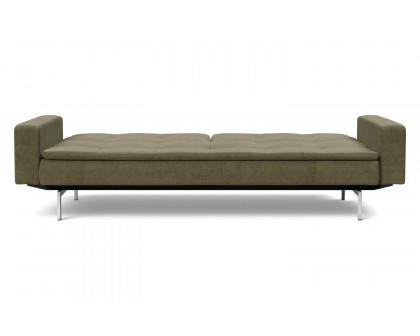 Innovation Living Dublexo Stainless Steel Sofa Bed with Arms - 316 Cordufine Pine Green