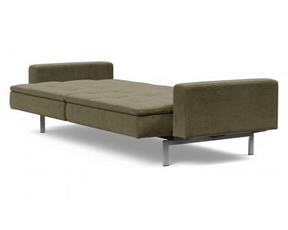 Innovation Living Dublexo Stainless Steel Sofa Bed with Arms - 316 Cordufine Pine Green