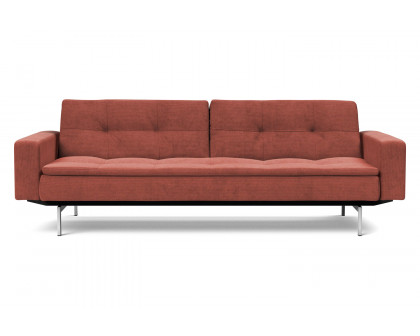 Innovation Living Dublexo Stainless Steel Sofa Bed with Arms - 317 Cordufine Rust