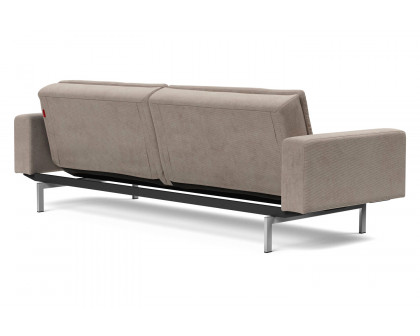 Innovation Living Dublexo Stainless Steel Sofa Bed with Arms - 318 Cordufine Beige