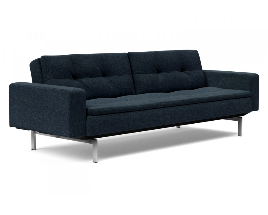 Innovation Living Dublexo Stainless Steel Sofa Bed with Arms - 515 Nist Blue