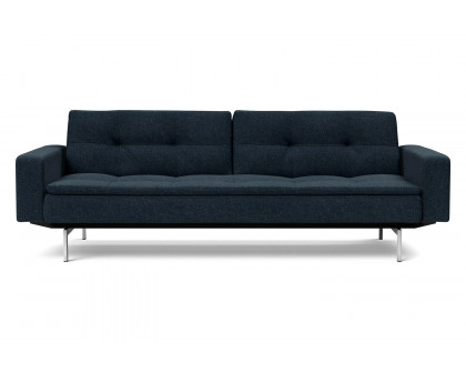 Innovation Living Dublexo Stainless Steel Sofa Bed with Arms - 515 Nist Blue