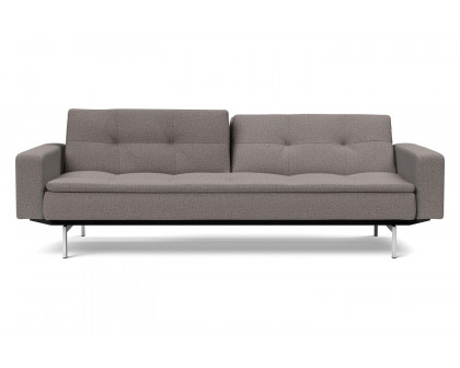 Innovation Living Dublexo Stainless Steel Sofa Bed with Arms - 521 Mixed Dance Gray