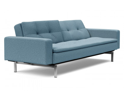 Innovation Living Dublexo Stainless Steel Sofa Bed with Arms - 525 Mixed Dance Light Blue