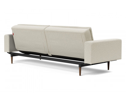 Innovation Living Dublexo Styletto Sofa Bed Dark Wood with Arms - 527 Mixed Dance Natural