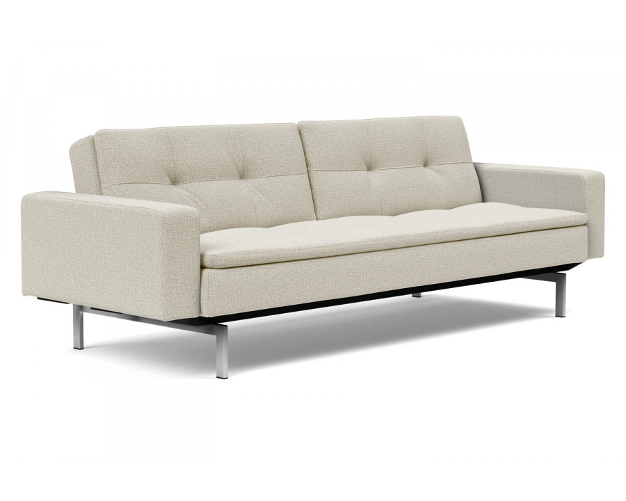 Innovation Living Dublexo Stainless Steel Sofa Bed with Arms - 527 Mixed Dance Natural