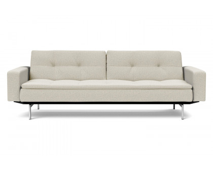 Innovation Living Dublexo Stainless Steel Sofa Bed with Arms - 527 Mixed Dance Natural