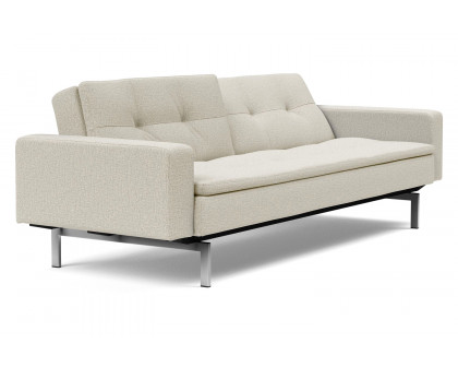 Innovation Living Dublexo Stainless Steel Sofa Bed with Arms - 527 Mixed Dance Natural