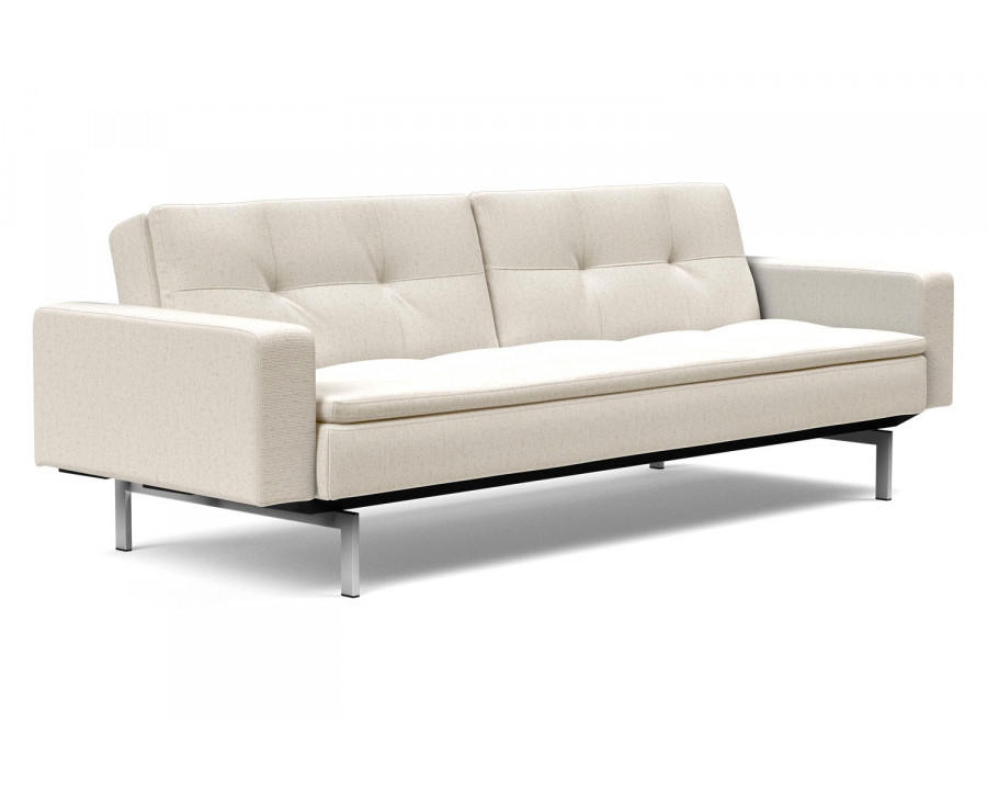 Innovation Living Dublexo Stainless Steel Sofa Bed with Arms - 531 Bouclé Off White