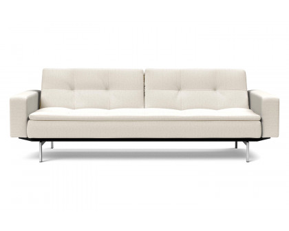 Innovation Living Dublexo Stainless Steel Sofa Bed with Arms - 531 Bouclé Off White