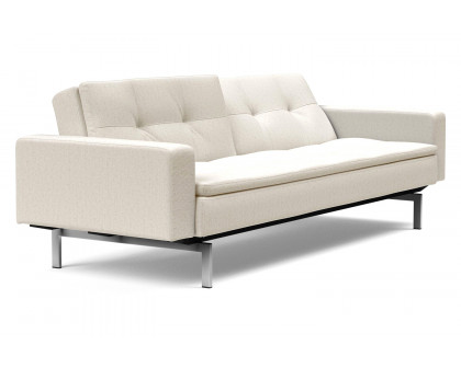 Innovation Living Dublexo Stainless Steel Sofa Bed with Arms - 531 Bouclé Off White